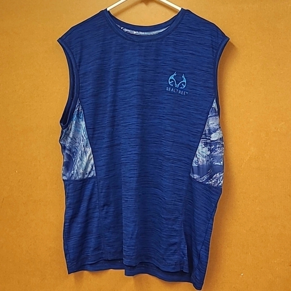 Realtree Size L Blue Sleeveless Top